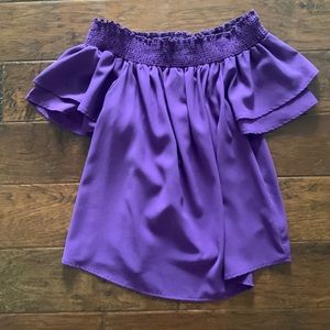 Purple off the shoulder top